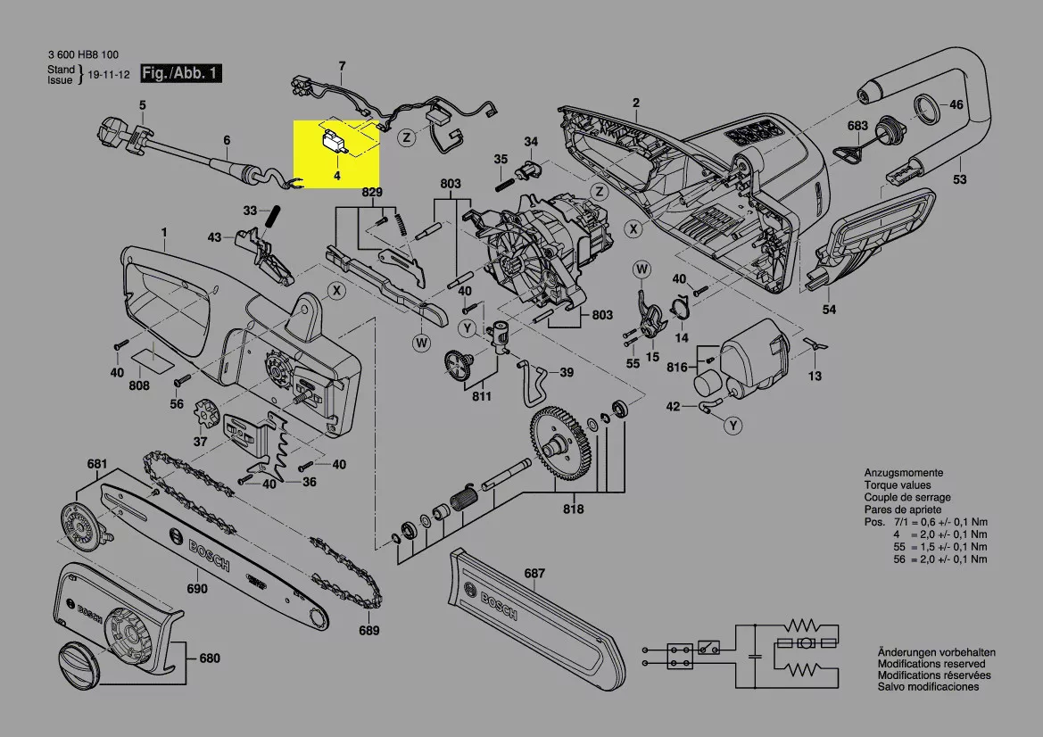 Interrupteur réf. 1 607 200 35H Bosch